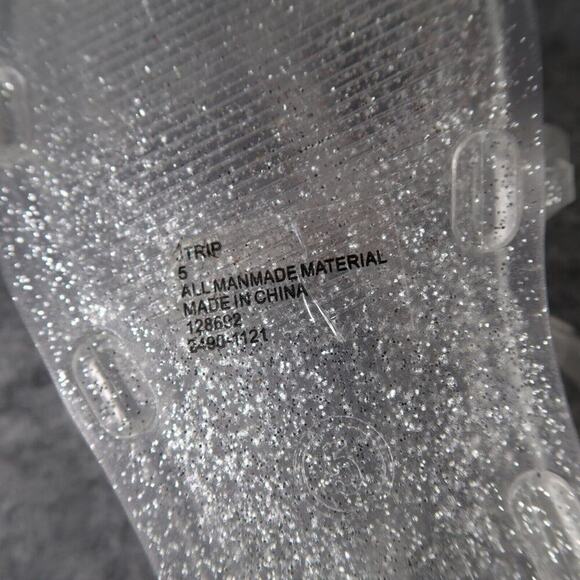 Steve Madden Shoes Womens 5 Sandals Jelly Casual Slingback Glitter Studs Flats - Picture 12 of 12